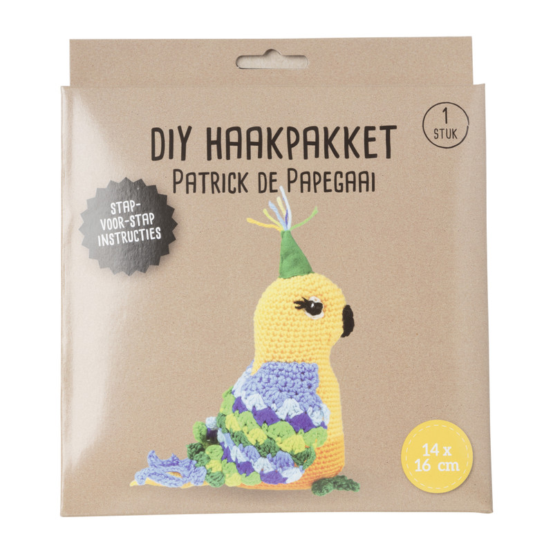 DIY haakpakket vogel - 14x16 cm