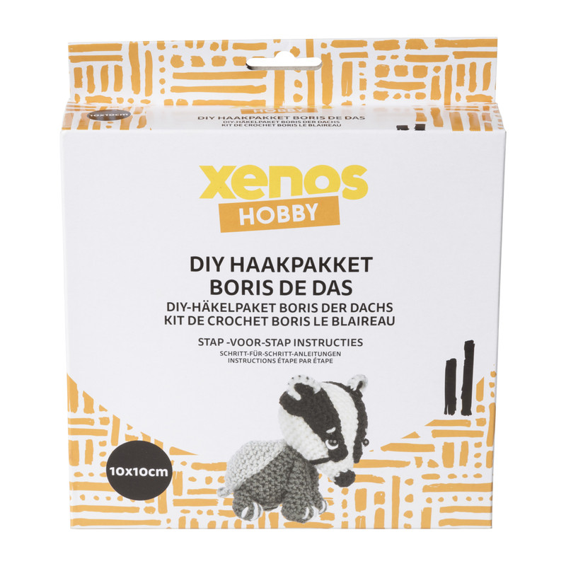 DIY haakpakket - Boris de das - 10x10 cm