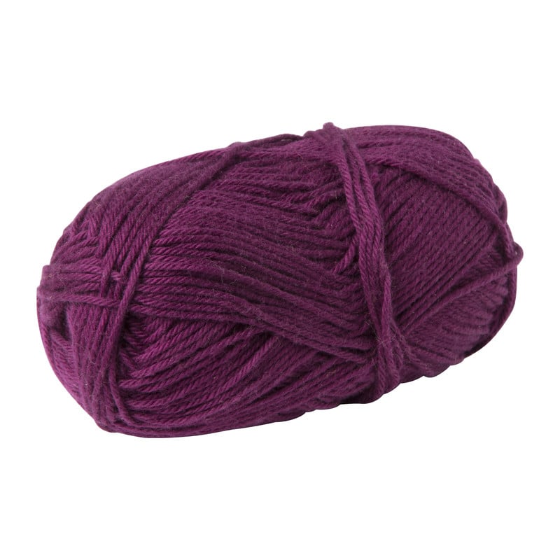 Garen katoen - donkerpaars - 50 gram