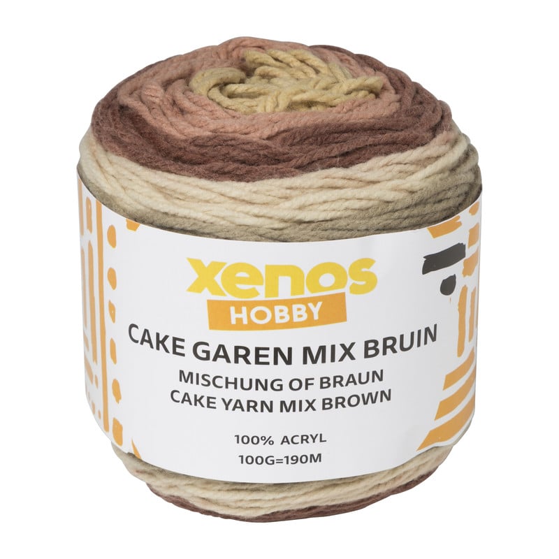 Cake garen mix - bruin - 100 gram - 200 meter