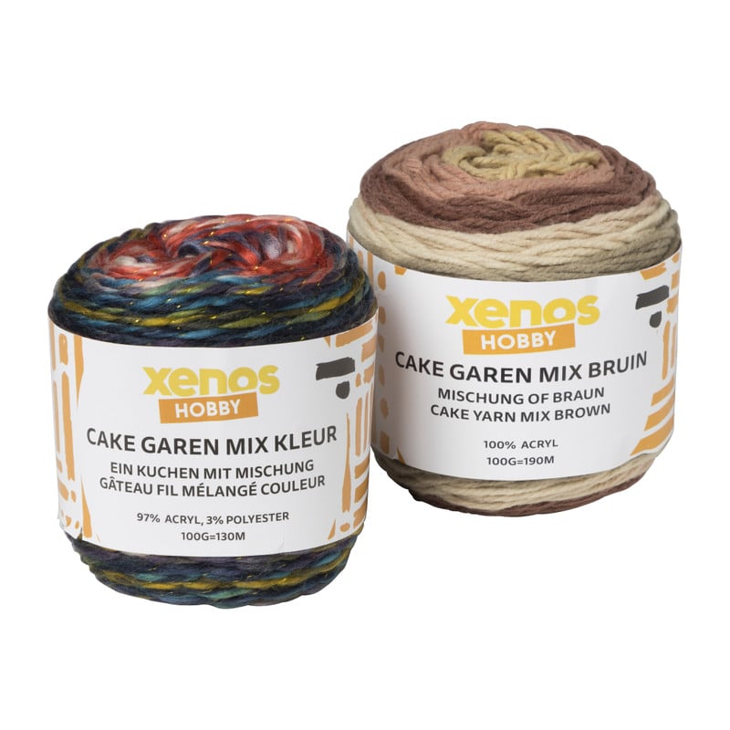 Cake garen mix - multikleur - 100 gram - 200 meter