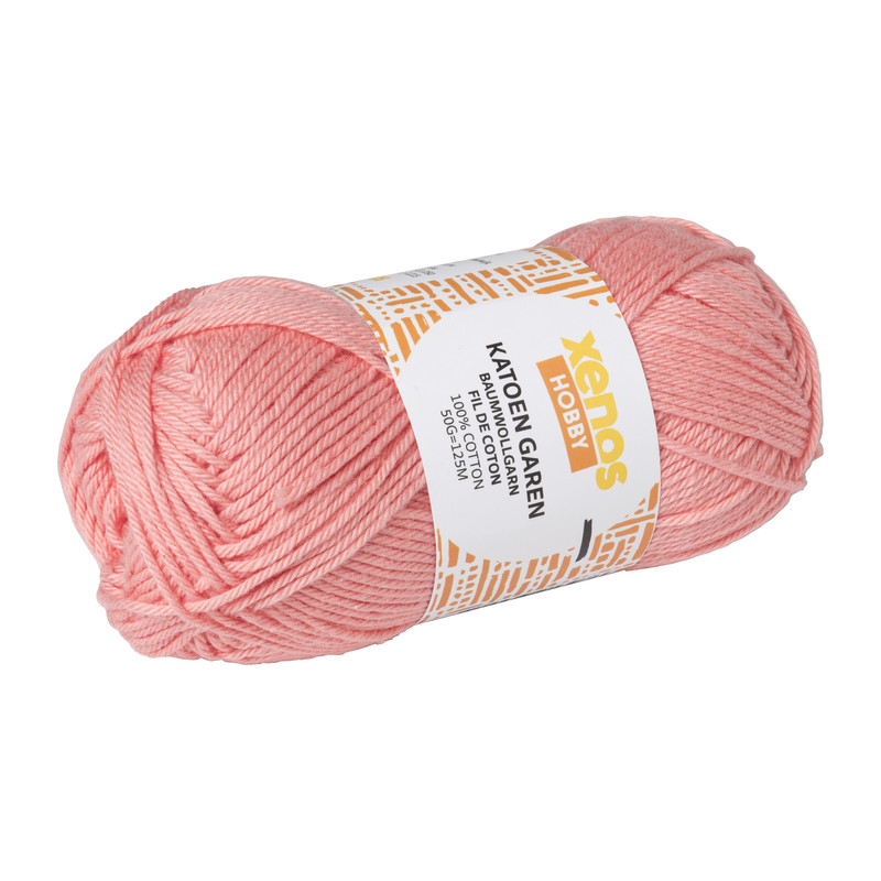 Garen katoen - peach - 50 gram - 125 meter