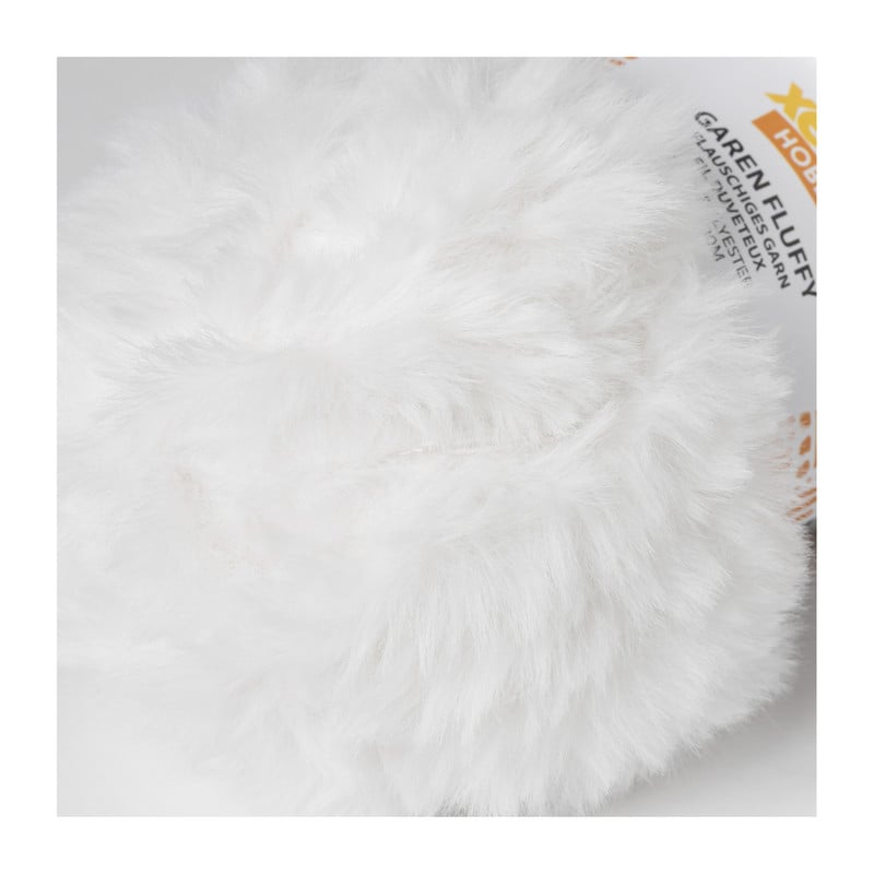 Garen fluffy - wit - 50 gram - 30 meter
