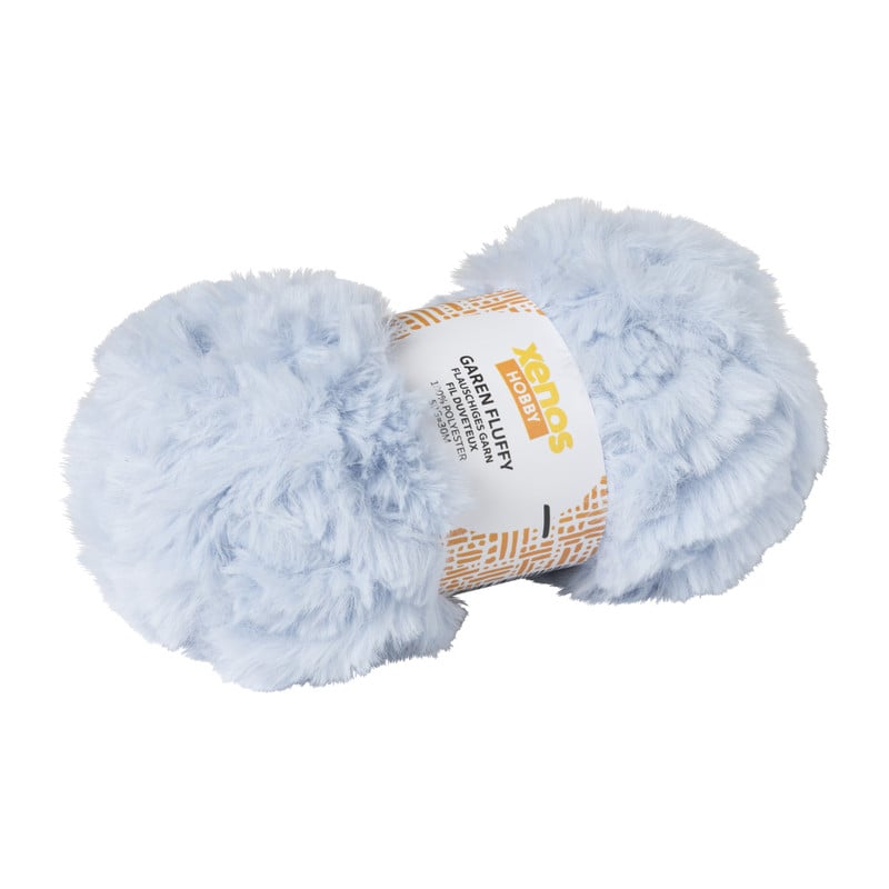 Garen fluffy - blauw - 50 gram - 30 meter