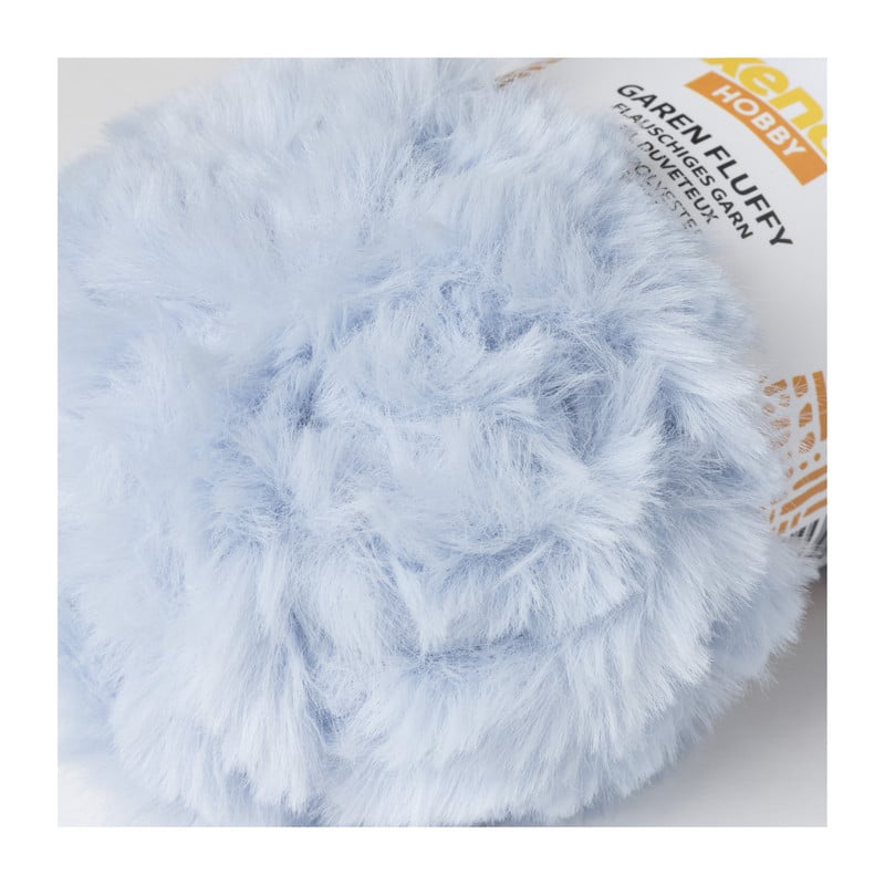 Garen fluffy - blauw - 50 gram - 30 meter