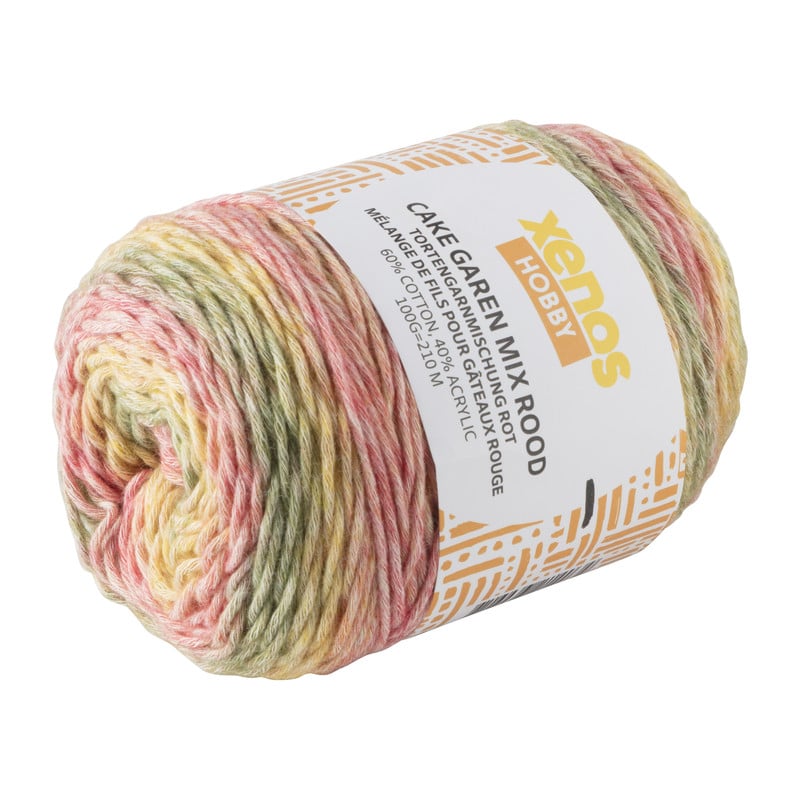Cake garen mix - rood - 100 gram - 200 meter