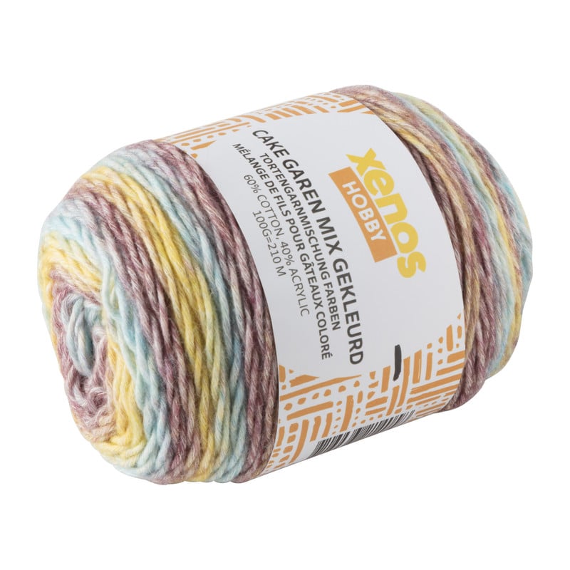 Cake garen mix - multikleur - 100 gram - 200 meter