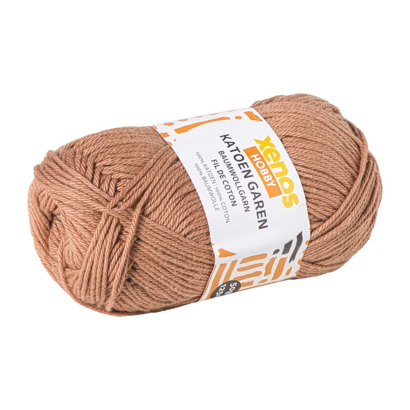 Garen katoen - lichtbruin - 50 gram - 125 meter
