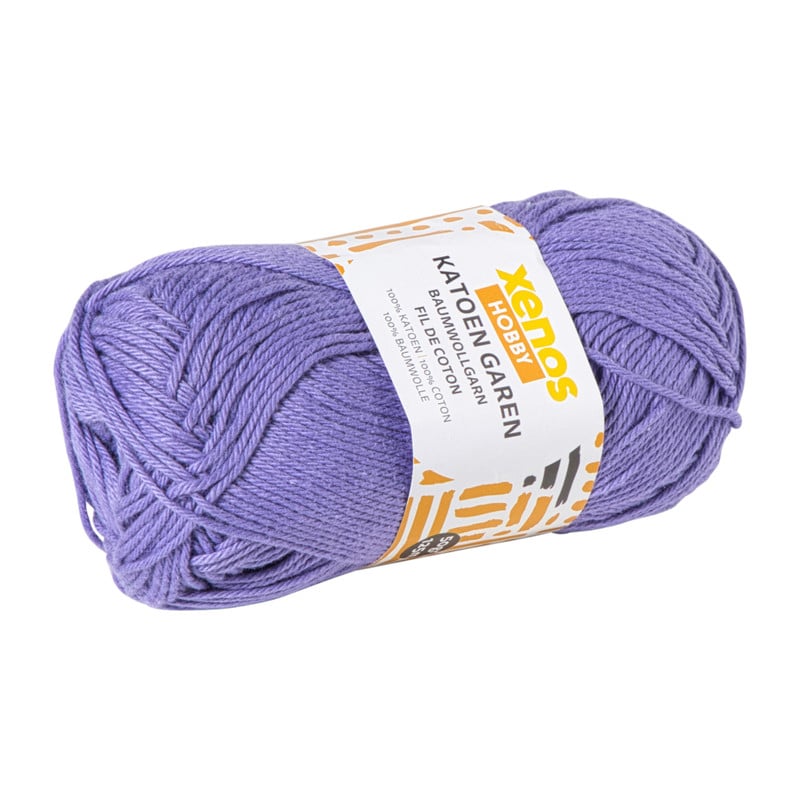 Garen katoen - lila - 50 gram - 125 meter