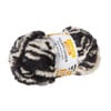 Garen fluffy - zwart/beige - 100 gram - 60 meter