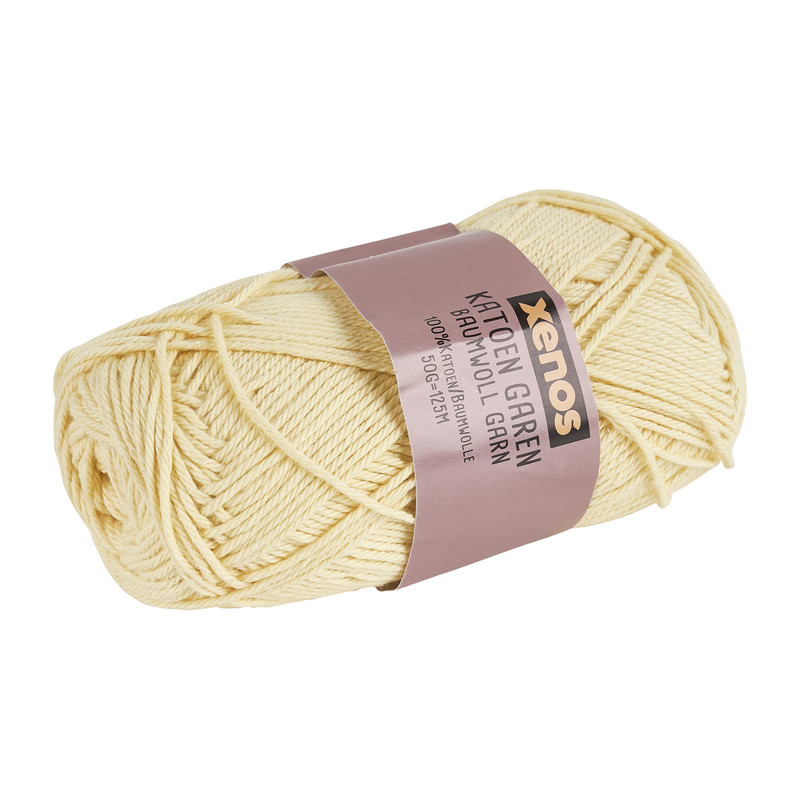 Garen katoen - geel - 50 gram