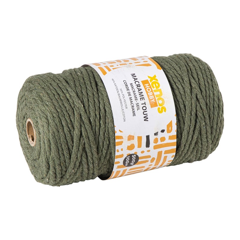Garen macramé - groen - 500 gram - 100 meter
