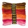 Borduurgaren set - warme kleuren - set van 12