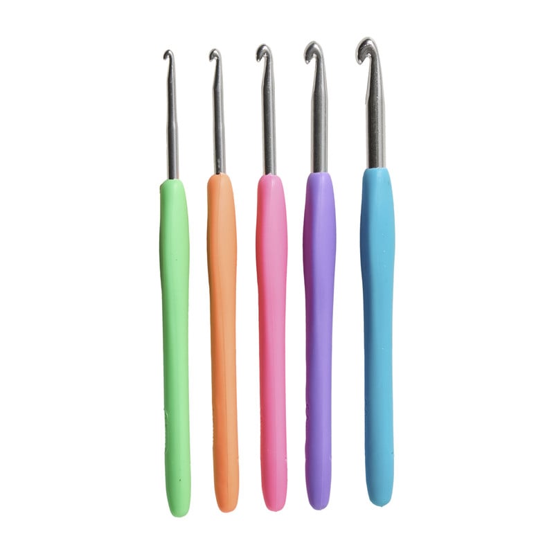Haaknaalden - multikleur - set van 5
