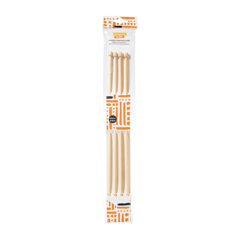Breinaalden 4 & 4.5 mm - bruin - set van 2