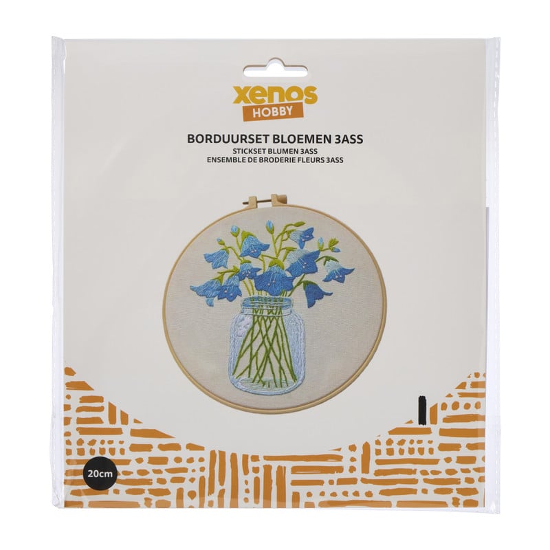 DIY borduursetje bloemen - diverse varianten