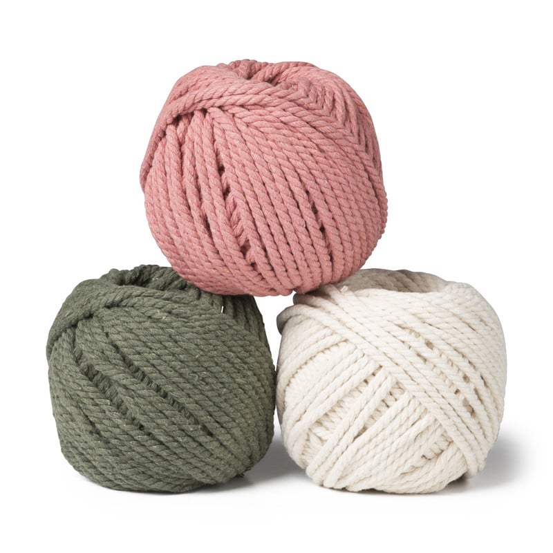 Macrame touw - groen - 40 meter