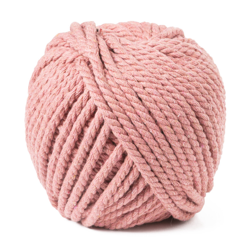 Macrame touw - oudroze - 40 m