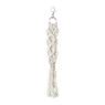 Diy macrame sleutelhanger - wit - 15x12x4 cm