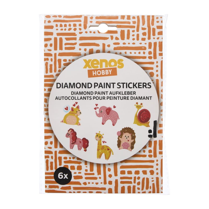 Diamond painting stickers DIY - set van 6 - diverse varianten