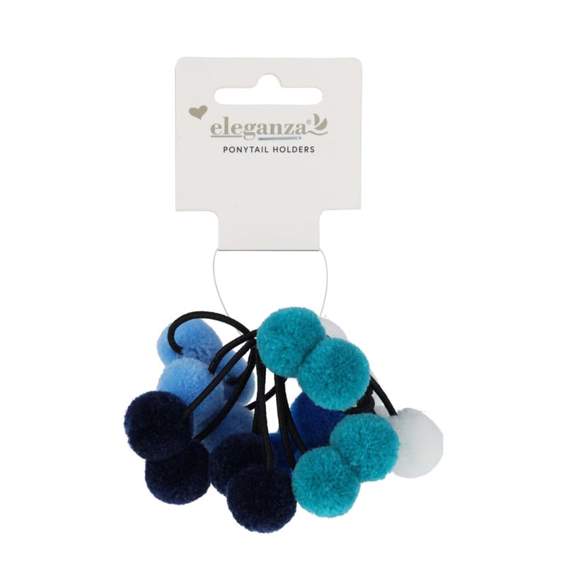 Haarelastiekjes pompoms - diverse varianten