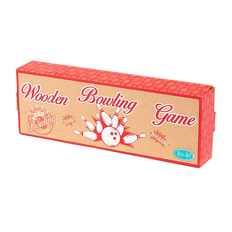 Houten bowling spel 