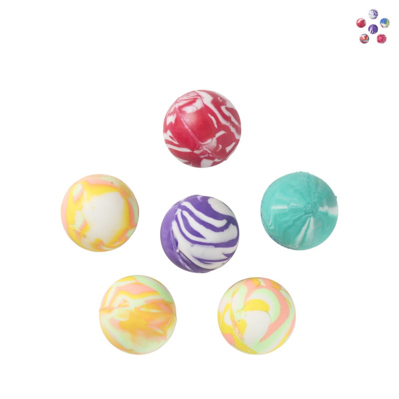 Stuiterbal set - diverse varianten - set van 6
