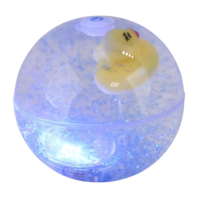 Stuiterbal LED glitter - ø6,5 cm