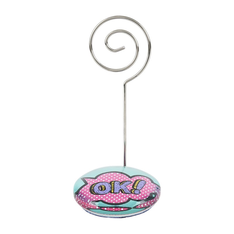 Foto clip met glazen voet - diverse varianten - 8 cm