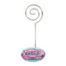 Foto clip met glazen voet - diverse varianten - 8 cm