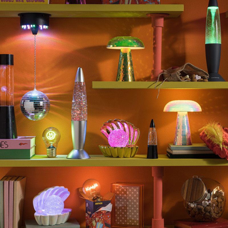 LED glitterlamp - ø9.5x36 cm