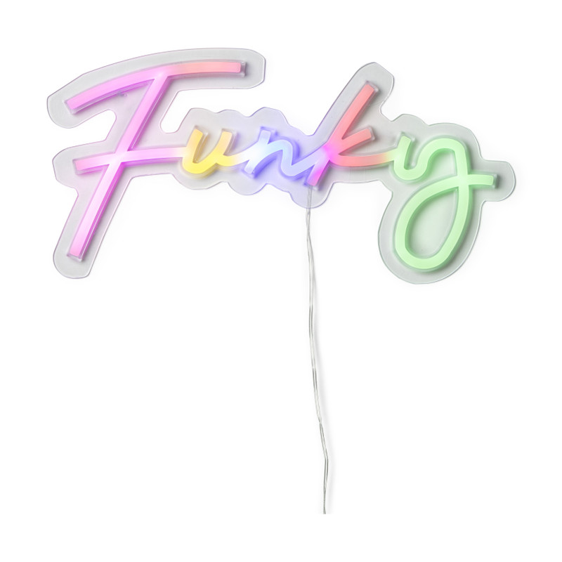 Neon LED lamp funky - multikleur - 15x35x1.5 cm