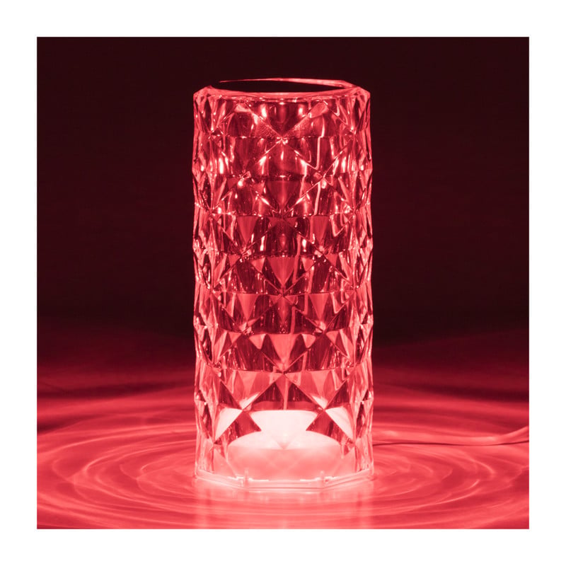 Tafellamp diamant - multikleur - 7x7x15.8 cm