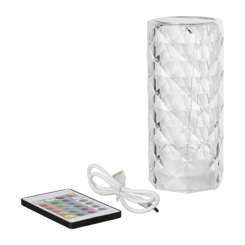 Tafellamp diamant - multikleur - 7x7x15.8 cm
