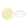 Neon LED lamp smiley - geel - ø33x2 cm