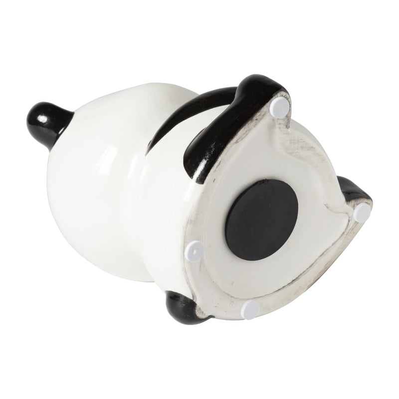 Spaarpot panda - zwart/wit - ø11x14 cm