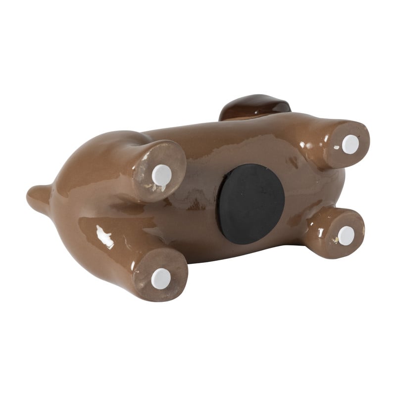 Spaarpot teckel - bruin - 20x7x10.5 cm