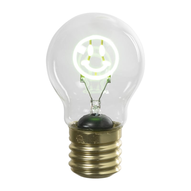 Ledlampje smiley - groen - ø7x12 cm