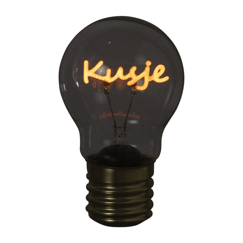 Ledlampje kusje - oranje - ø7x12 cm