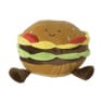 Knuffel hamburger - multikleur - 16.5x14 cm