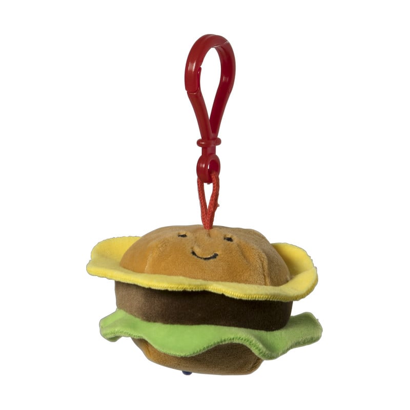 Tashanger hamburger - multikleur - 6x7 cm