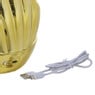 Schelp met glitter parel - goud - 17x15x12 cm