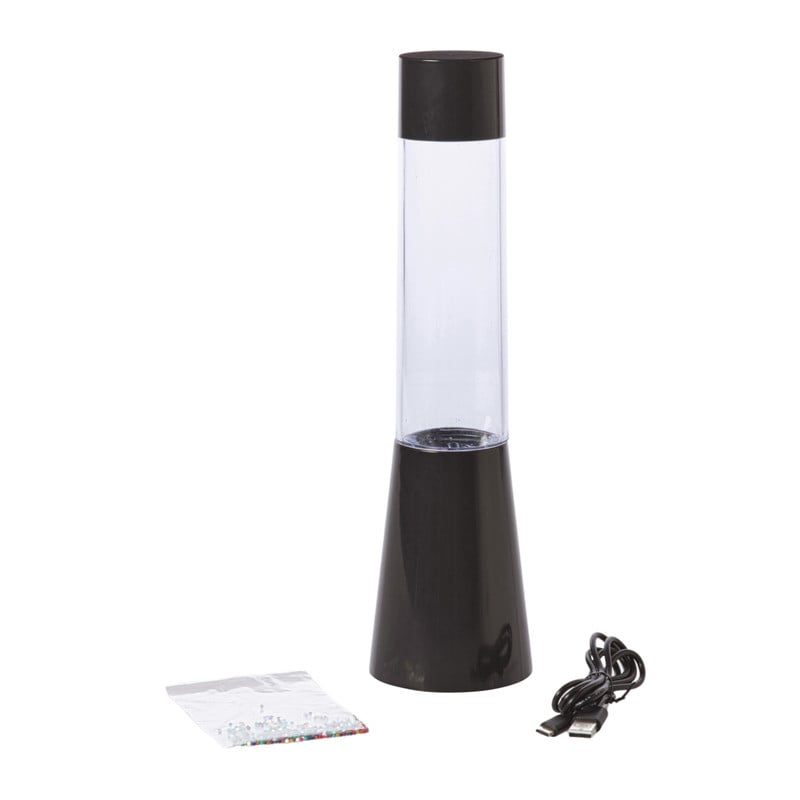DIY Lava lamp met balletjes - blauw - ø8.5x33 cm