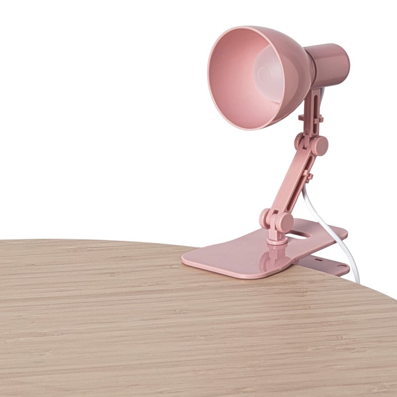 Leeslampje met klem - roze - 10x6.5x18 cm