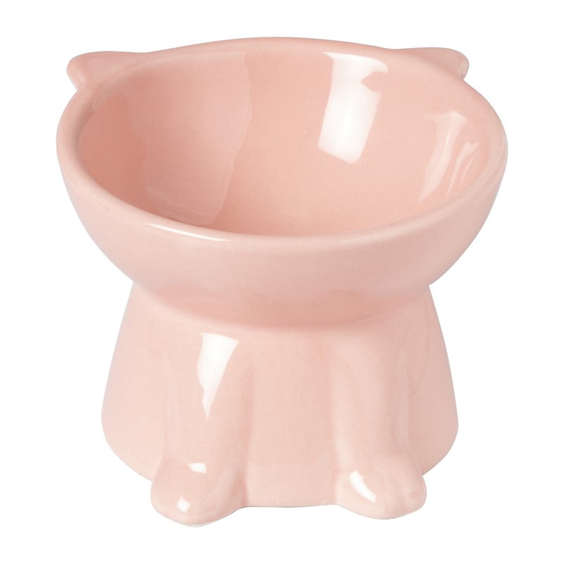 Voerbak voor kat - roze - ø10.3x13 cm