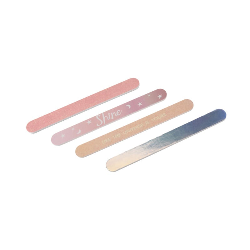 Glitter nagelvijl - set van 4
