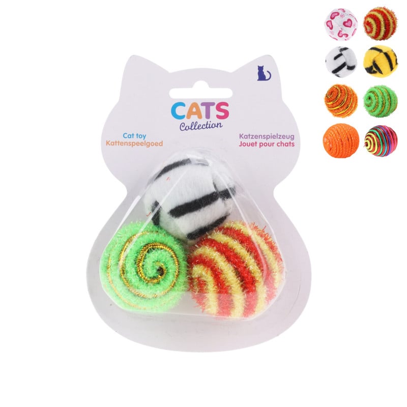 Kattenspeelgoed set van 3 - 11.5x5x15 cm