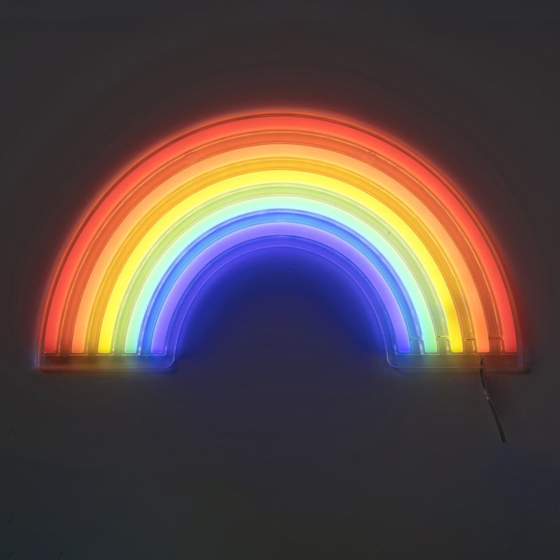 Neon LED lamp regenboog - multikleur - 30x16 cm