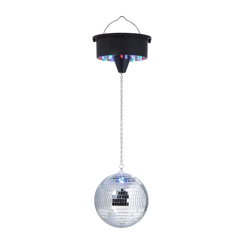 Disco licht met discobal - zilverkleurig - ø15x30 cm