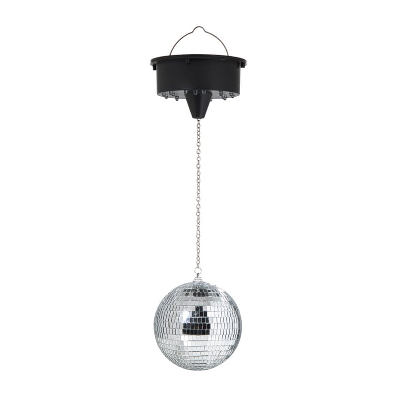 Disco licht met discobal - zilverkleurig - ø15x30 cm